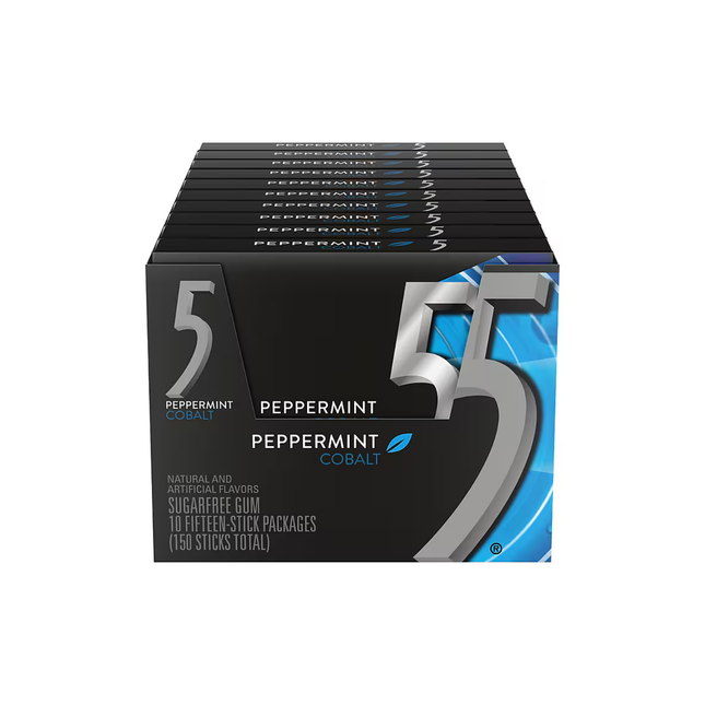 5 Gum Sugar-Free Premium Chewing Gum – 12 Pack Case